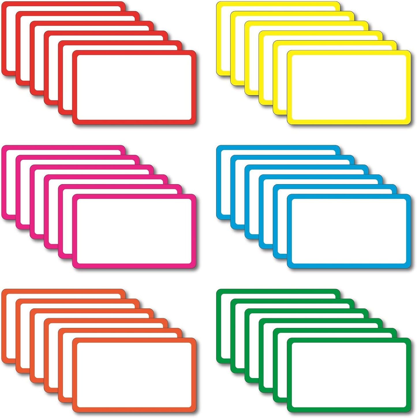IMAGAME Dry Erase Magnets, Blank Magnetic Dry Erase Labels, 36-Pack, Erasable Magnets for Whiteboard, Multipurpose White Magnetic Labels to Write On for Classroom, Home, Education, Office, 3" x 5"
