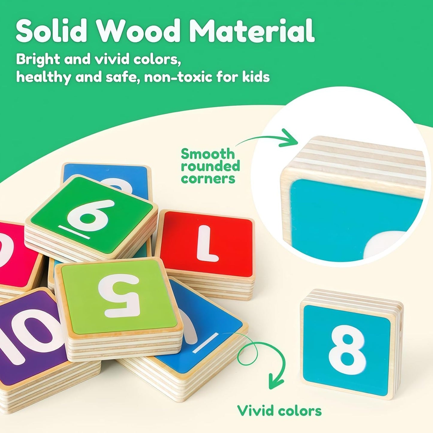 Toddler Learning Toys for 3+,Montessori Preschool Educational Learning Activities Counting & Number Blocks Toys Math Games Easter Basket Stuffers Gifts for Girl Boys