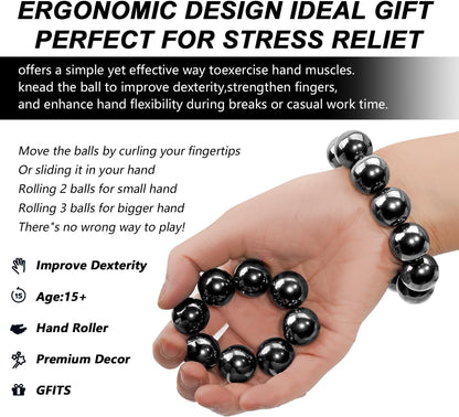 32 Pcs Magnetic Balls Fidget Toy,Adult Fidget Toys, Science Kit for Anxiety Relief,Office Desktop Decoration, Anti Anxiety, Executive Desk Toys ,Building Crafts for Teens Party Favors Gift(Balck)