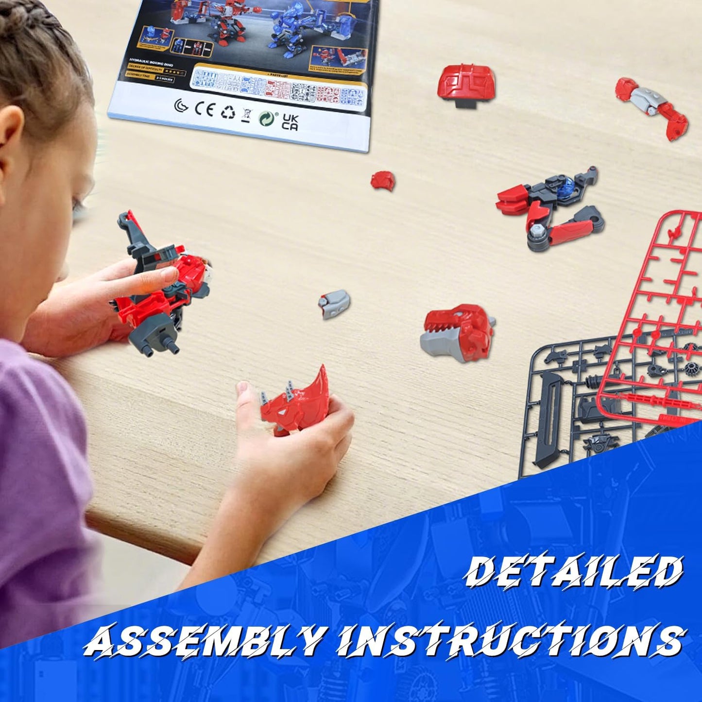 Hydraulic Boxing Bots STEM Robot Building Kit, 2 Hydraulic Powered Battle Fighting Robots, Educational Birthday Gift for 8-12 Year Old Boys & Girls