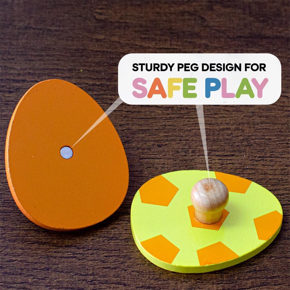 Waybla Easter Basket Stuffers - Easter-Themed Wooden Peg Puzzle for Toddlers 1-3 Years, Montessori Educational Toy and Learning Activity