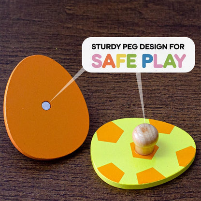 Waybla Easter Basket Stuffers - Easter-Themed Wooden Peg Puzzle for Toddlers 1-3 Years, Montessori Educational Toy and Learning Activity