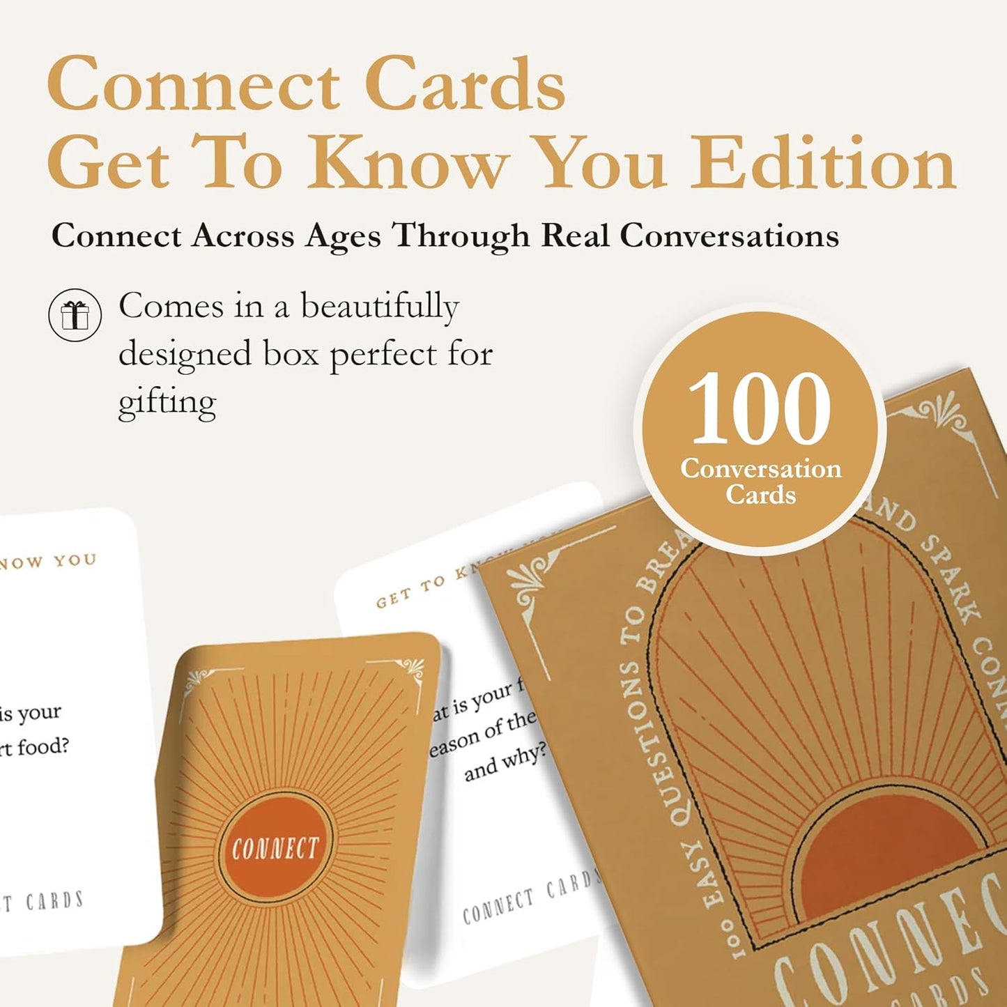 Connect Cards Family Edition - 100 Family Conversation Cards for Kids and Parents to Spark Deeper Connections & Meaningful Moments - Conversation Starters at Home, Dinner, or Travel