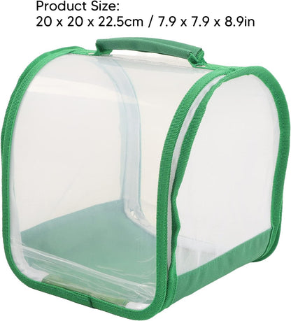 Small Butterfly Habitat,Ins ect Habitat Cage Pop up 360 Degree Full Transparent Foldable Butterfly Habitat Cage,Collapsible Ins ect Mesh Cage(7.9x7.9x8.9in)