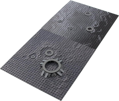 Feleph Space Moon Baseplate 10x10 inches Classic Building Blocks Base Plate Gray Compatible with Major Brands - 4PCS