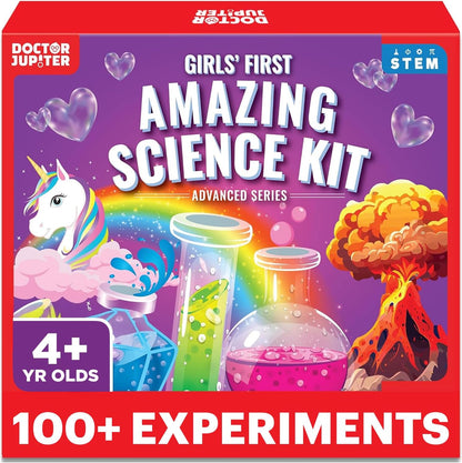 Doctor Jupiter Preschool Science Kit for Kids Ages 3-5 | Toddler Learning Activities, Birthday Gift Ideas for 3-4-5 Year Old Girls | Learning & Educational Toy STEM Kit with 100+ Experiments
