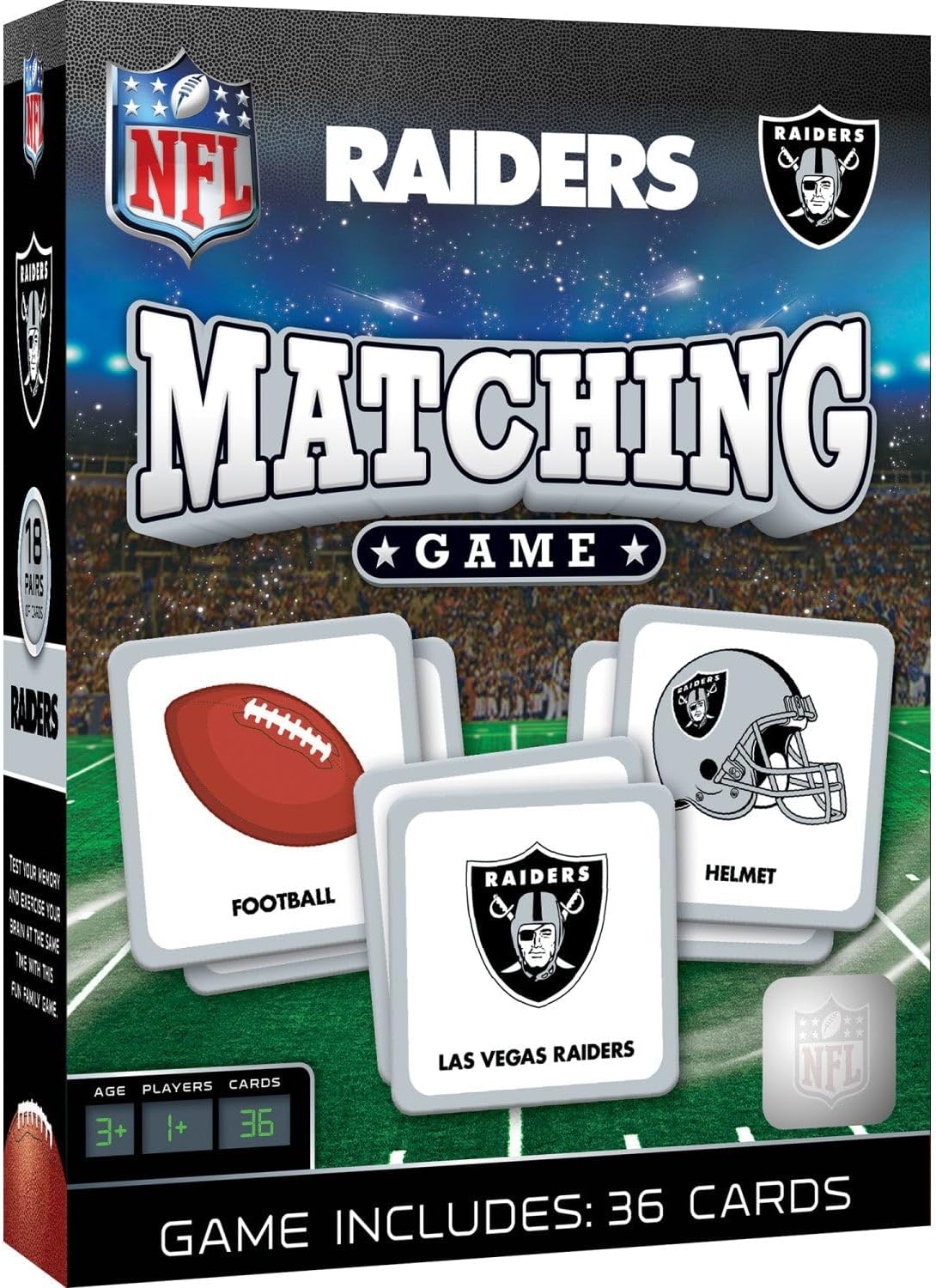 MasterPieces Sports Games - NFL Matching Game - Game for Kids and Family - Laugh and Learn