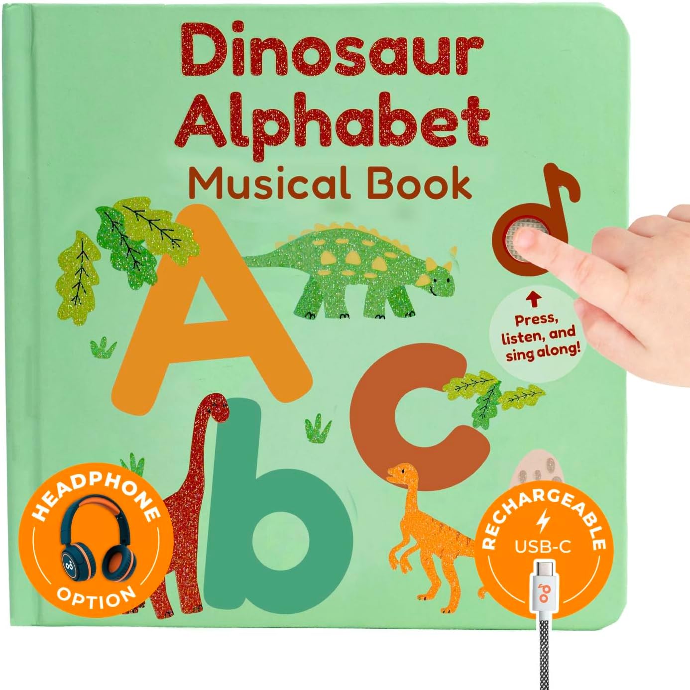Cali's Books Alphabet Book for Toddlers 1-3 - Learn ABC, Musical Books for Kids, Interactive Talking Baby Toddler Sound Book, Educational Song Learning Toys, Singing and Speech Music Toy for Babies