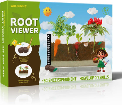 WKLOUYHE Root Viewer Kit for Kids – STEM Science Toy & Craft Growing Kits for Ages 6 7 8 9 10 Birthday Easter Gifts for Boys & Girls,Kids Gardening Set, DIY Toy