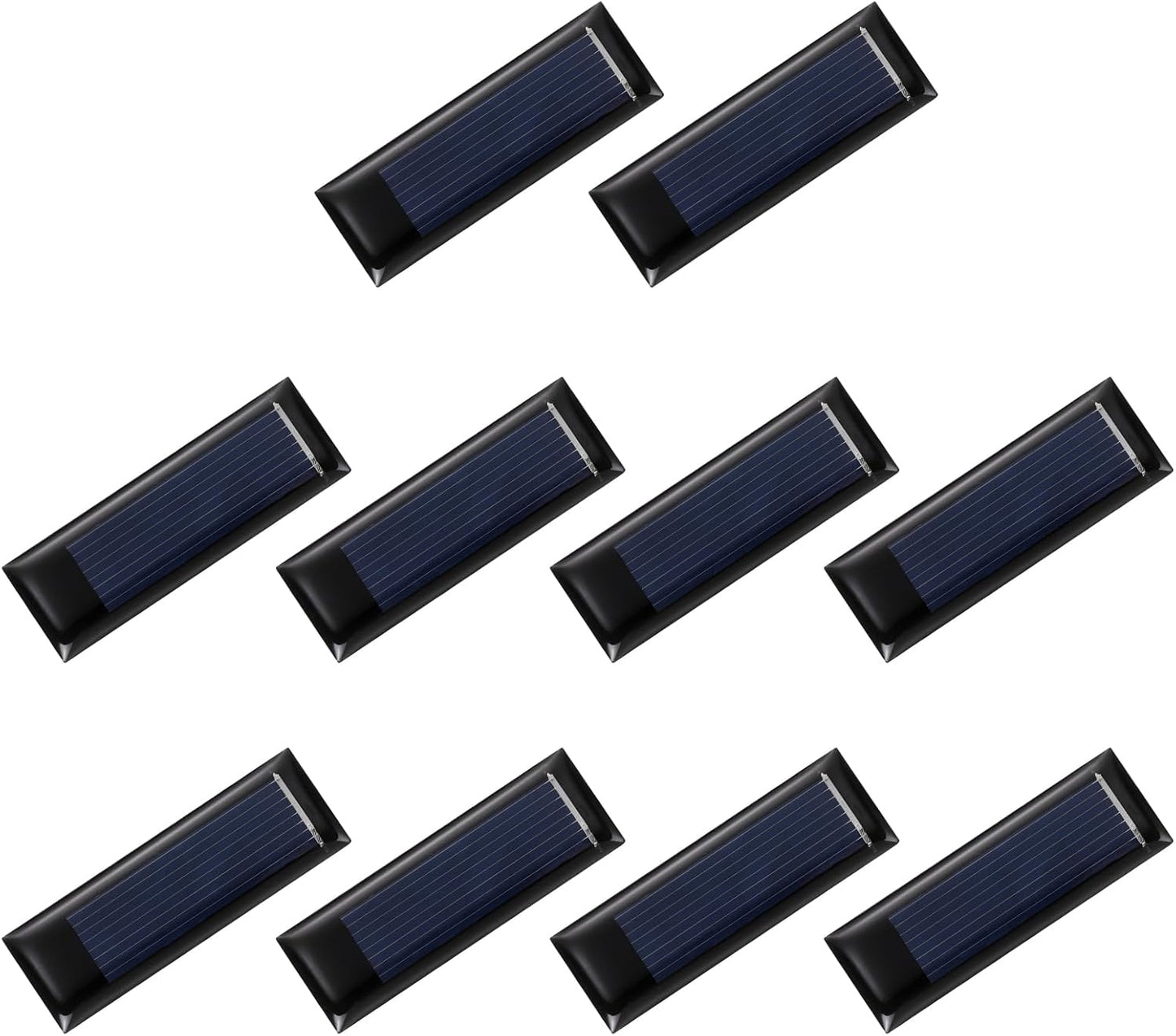 MECCANIXITY 10PCS 2V 0.08W 0.04A Mini Solar Panels for Solar Power, Small Solar Photovoltaic Cells Charge DIY Electric Toy Materials Solar System Kits, 1.57" x 1.57"