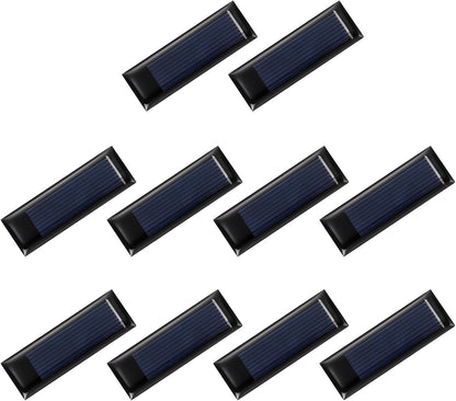 MECCANIXITY 10PCS 2V 0.08W 0.04A Mini Solar Panels for Solar Power, Small Solar Photovoltaic Cells Charge DIY Electric Toy Materials Solar System Kits, 1.57" x 1.57"