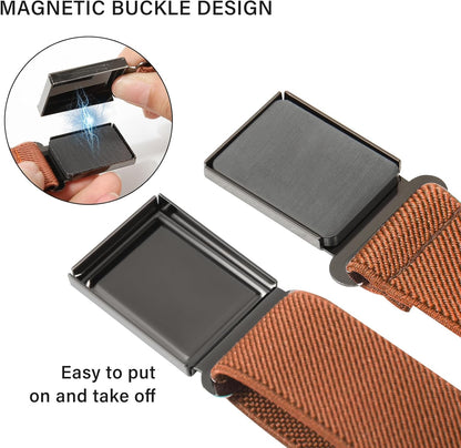 AWAYTR 3 PCS Kids Adjustable Magnetic Belts - Easy to Use Magnetic Buckle Belt for Boys and Girls