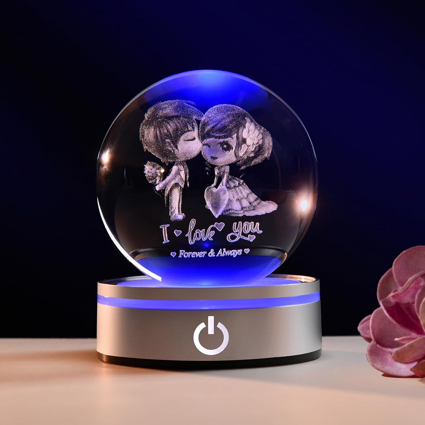 IFOLAINA 3D Solar System Crystal Ball Model Gift Space Astronomy Gift Planets Multicolor Universe Globe Ball Science Astrophysics Gift Night Light Kids Bedroom Adults Gift