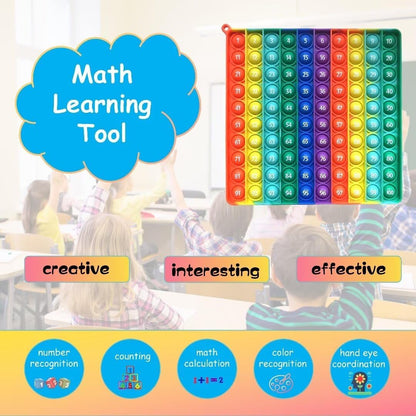 12x12 Multiplication Chart Popper, Digital Multiplication Table Game Board-Math Manipulative Toy, 3rd Grade Fidgety Popper for Kids Learning, Multiplication Machine Times Table