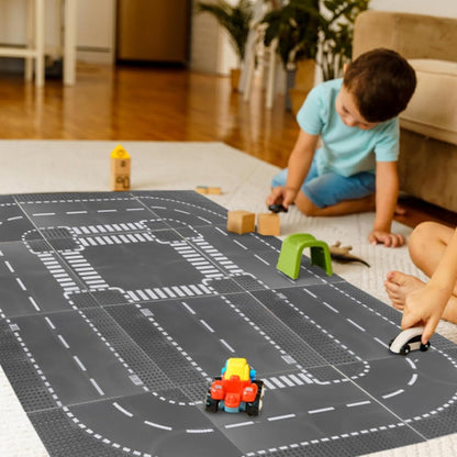 Peohud 12 Pieces Road Base Plates, 10" x 10" Building Blocks Base Plates for Building Bricks Compatible with All Major Brands