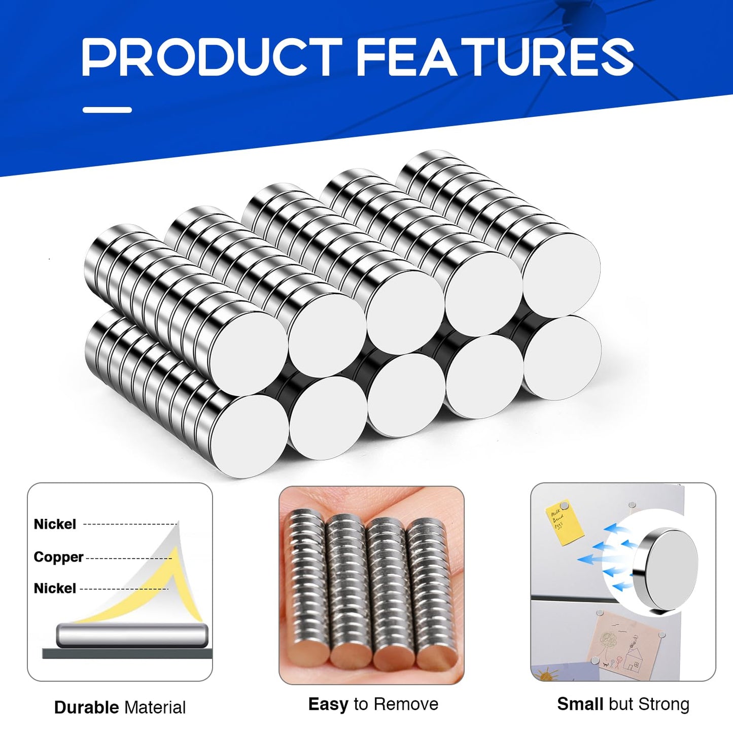 320Pcs Small Neodymium Magnets, 6x2mm Small Rare Earth Magnet Mini Magnets for Whiteboard, Office, School, STEM Measurement Kit, 3D Printing,Science Experiments