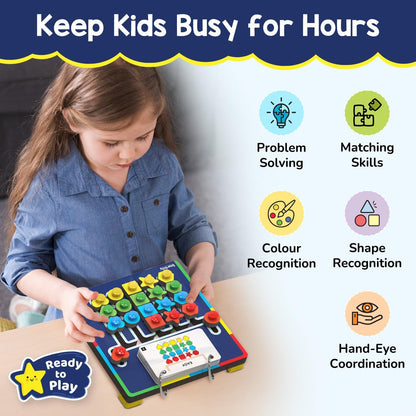 Smartivity Shape Coder Puzzle Toy for Kids 6,7,8,9,10,11,12 Years | 15 Challenge Cards, 5 Columns & Colored Shapes | Logical Thinking & Colour Matching Brain Game | Travel-Friendly Educational Gift