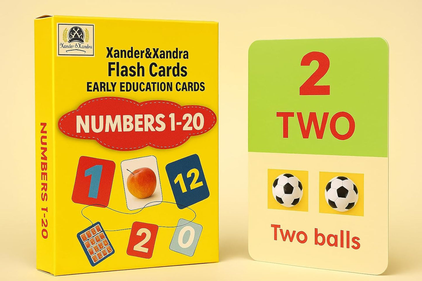 Number Flash Cards for Toddlers - Toddler Math Flash Cards - Learn Counting Flashcards Numbers 1–20 -Help Kids Count Games | Kids Toys Numbers Match for Preschoolers Kindergarten 2-6