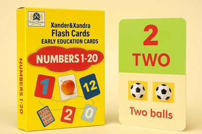 Number Flash Cards for Toddlers - Toddler Math Flash Cards - Learn Counting Flashcards Numbers 1–20 -Help Kids Count Games | Kids Toys Numbers Match for Preschoolers Kindergarten 2-6