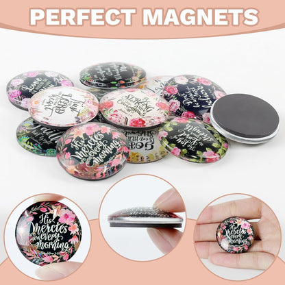 12Pcs Christian Magnets Inspiring Words Refrigerator Magnets with Bible Verses Refrigerator Magnets for Fridge Whiteboard Kitchen Bible Magnets Cute Decorative