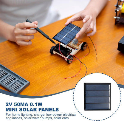 MECCANIXITY 8PCS 1.5V 0.09W 0.06A Mini Solar Panels for Solar Power, Small Solar Photovoltaic Cells Charge DIY Electric Toy Materials Solar System Kits, 1.18" x 1.18"