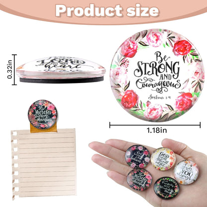 12Pcs Christian Magnets Inspiring Words Refrigerator Magnets with Bible Verses Refrigerator Magnets for Fridge Whiteboard Kitchen Bible Magnets Cute Decorative