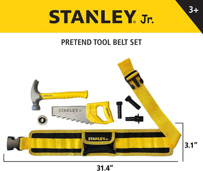Stanley Jr. Kids Tool Set for Pretend Play - Hammer, Ruler & Builders Tools for Kids - Fun & Educational for Little Builders & Creative Playtime Adventures Age 3+ 25 Pcs.