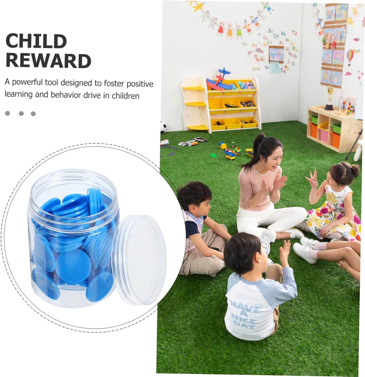 100Pcs Plastic Learning Counters Small Round Counting Chips for Math Games Educational Sorting Grouping Disks for Home School Parties