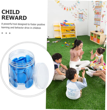 100Pcs Plastic Learning Counters Small Round Counting Chips for Math Games Educational Sorting Grouping Disks for Home School Parties