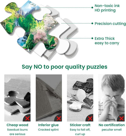300 Piece Puzzles for Adults,Beautiful Nature Landscape Puzzle for Adults Kids Seniors,Recycled Cardboard Unique House Puzzle 300 Piece,Challenging Family Game Great Gift for Family Friends,20.5x15 in