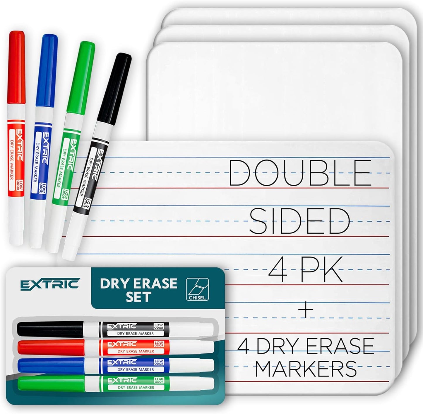 Small White Board 9X12, Small Dry Erase Board 2 Pack Whiteboard Dry Erase Double Sided with Lines Mini Whiteboard, Lapboard Ideal for Homeschool, Office, Classroom White Boards for Kids