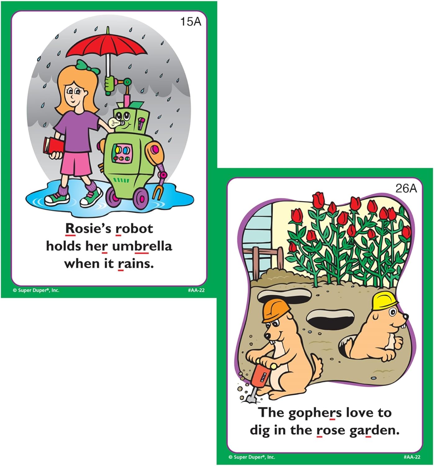 Super Duper Publications | Say and Do® Action Articulation R Sounds Fun Deck | Vocabulary and Language Development Flash Cards | Educational Learning Materials for Children