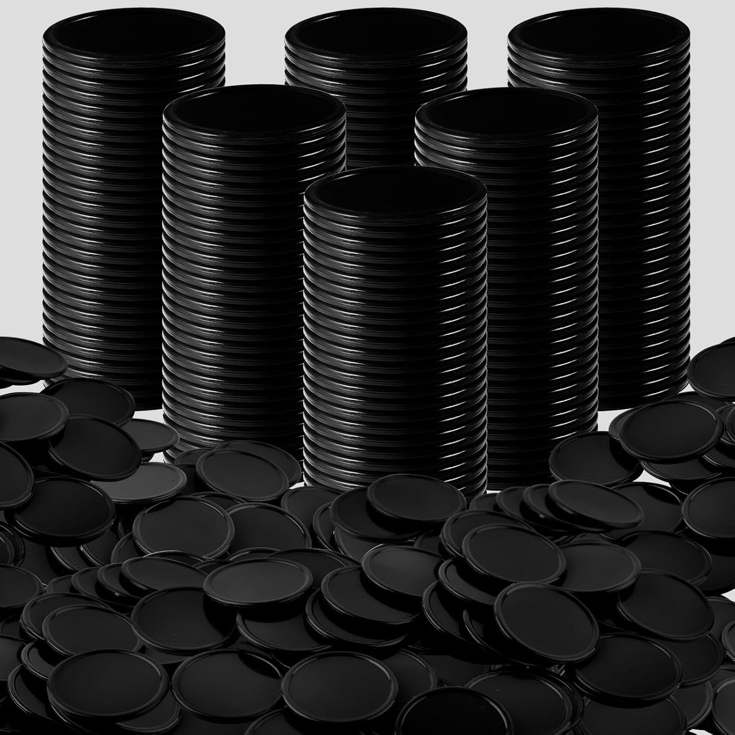 Coopay 1 1/2 Inches Plastic Poker Chips Learning Counters Disks Bingo Chip Counting Discs Markers for Math Practice and Poker Card Game Tokens, Teaching Rewards, 200 Pieces (White)