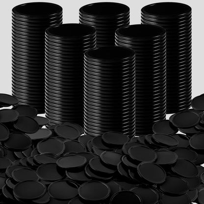 Coopay 1 1/2 Inches Plastic Poker Chips Learning Counters Disks Bingo Chip Counting Discs Markers for Math Practice and Poker Card Game Tokens, Teaching Rewards, 200 Pieces (White)