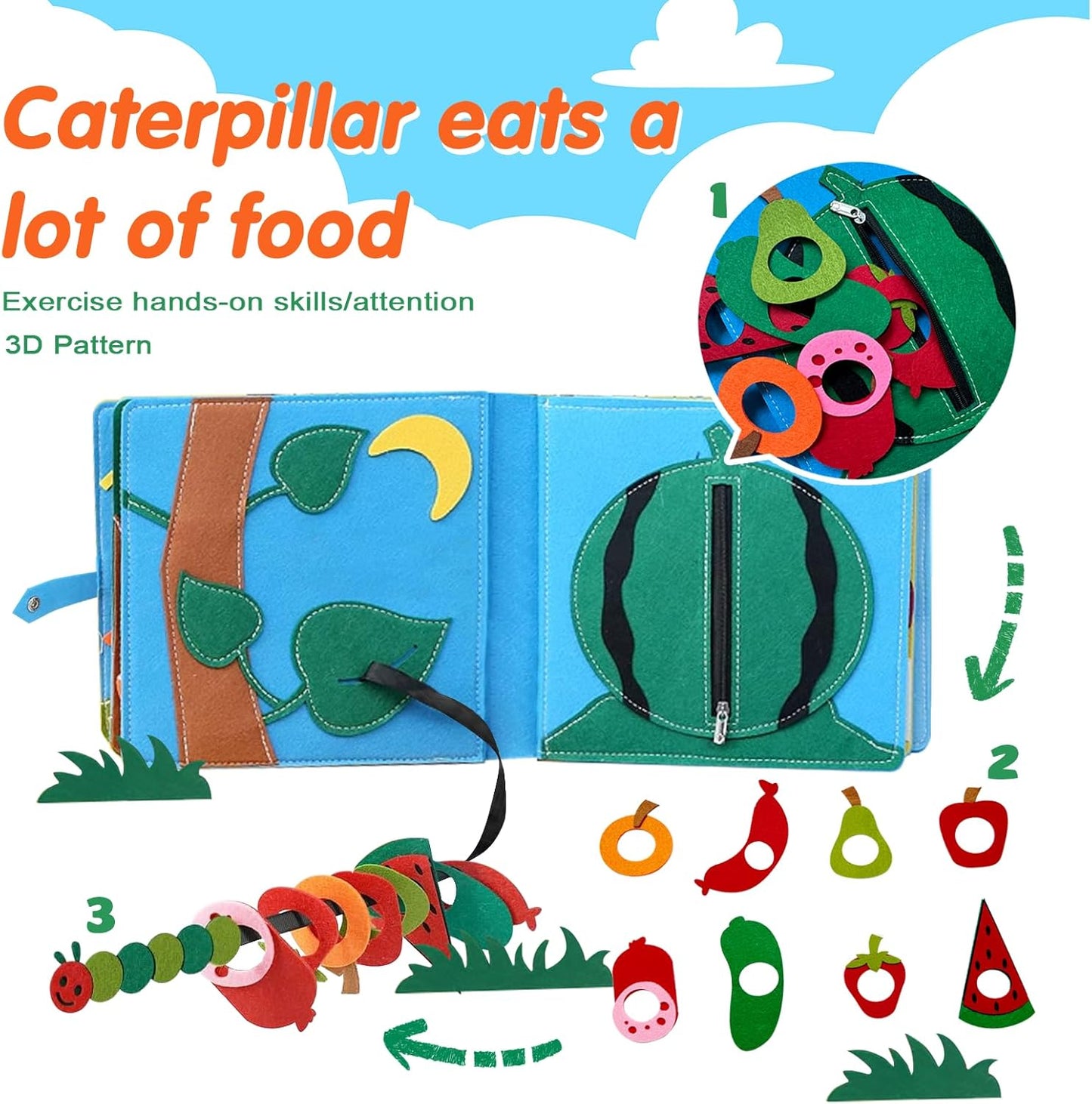 Daily Life of Boys Busy Book for Toddlers,Montessori Busy Books,Preschool Felt Busy Quiet Book Learning Life Skills,House Pretend Play Dress UP Game,Montessori Toys for 3 4 5 Years Autism Sensory