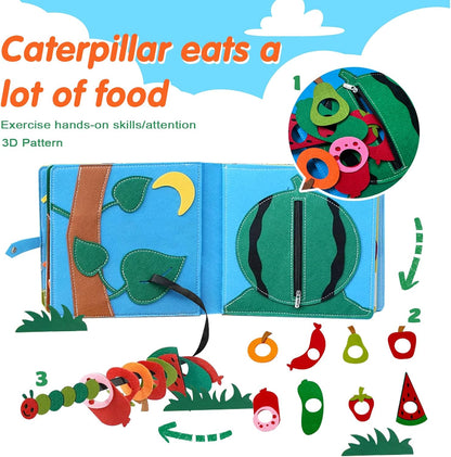 Daily Life of Boys Busy Book for Toddlers,Montessori Busy Books,Preschool Felt Busy Quiet Book Learning Life Skills,House Pretend Play Dress UP Game,Montessori Toys for 3 4 5 Years Autism Sensory