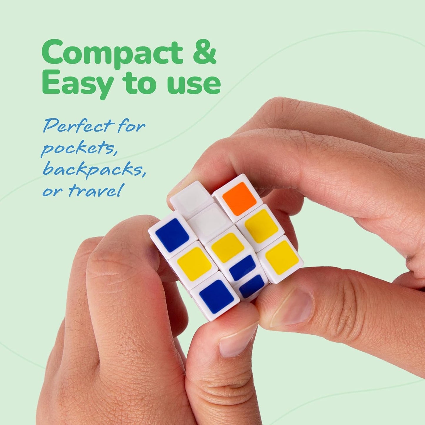 ArtCreativity Mini 3x3 Puzzle Cubes - 24 Pack - Ultra Portable Fidget Cubes for Kids and Adults - 3D Puzzle for Fidgeting, Stress Relief, and Learning - Fidget Party Favors and Goodie Bag Fillers