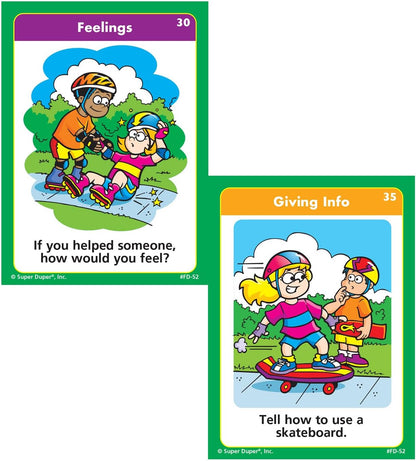 Super Duper Publications | Practicing Pragmatics Fun Deck | Conversation and Social Skills Flash Cards | Educational Learning Materials for Children