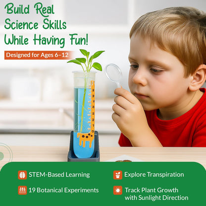 Plant Growing Science Kit for Kids - 19 Botany Experiments with Hydroponic Growing, Root Science & Transpiration - STEM Gardening Gift for Boys & Girls - Birthday Gift Ages 8, 9, 10, 11, 12