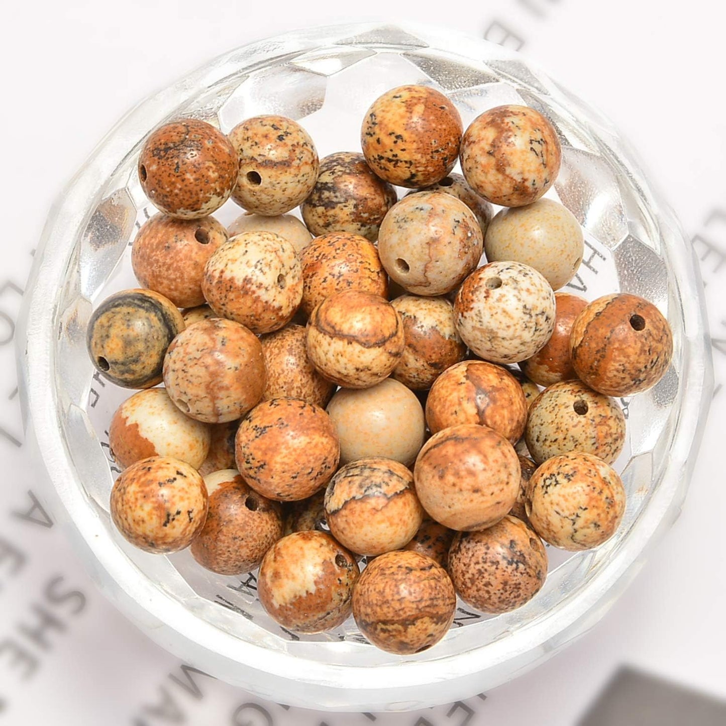 NCB 100pcs Original Natural Stone Beads Gemstone Round Loose Beads 6mm 8mm 10mm (Blue Aventurine, 6mm 100Beads) - Colors A