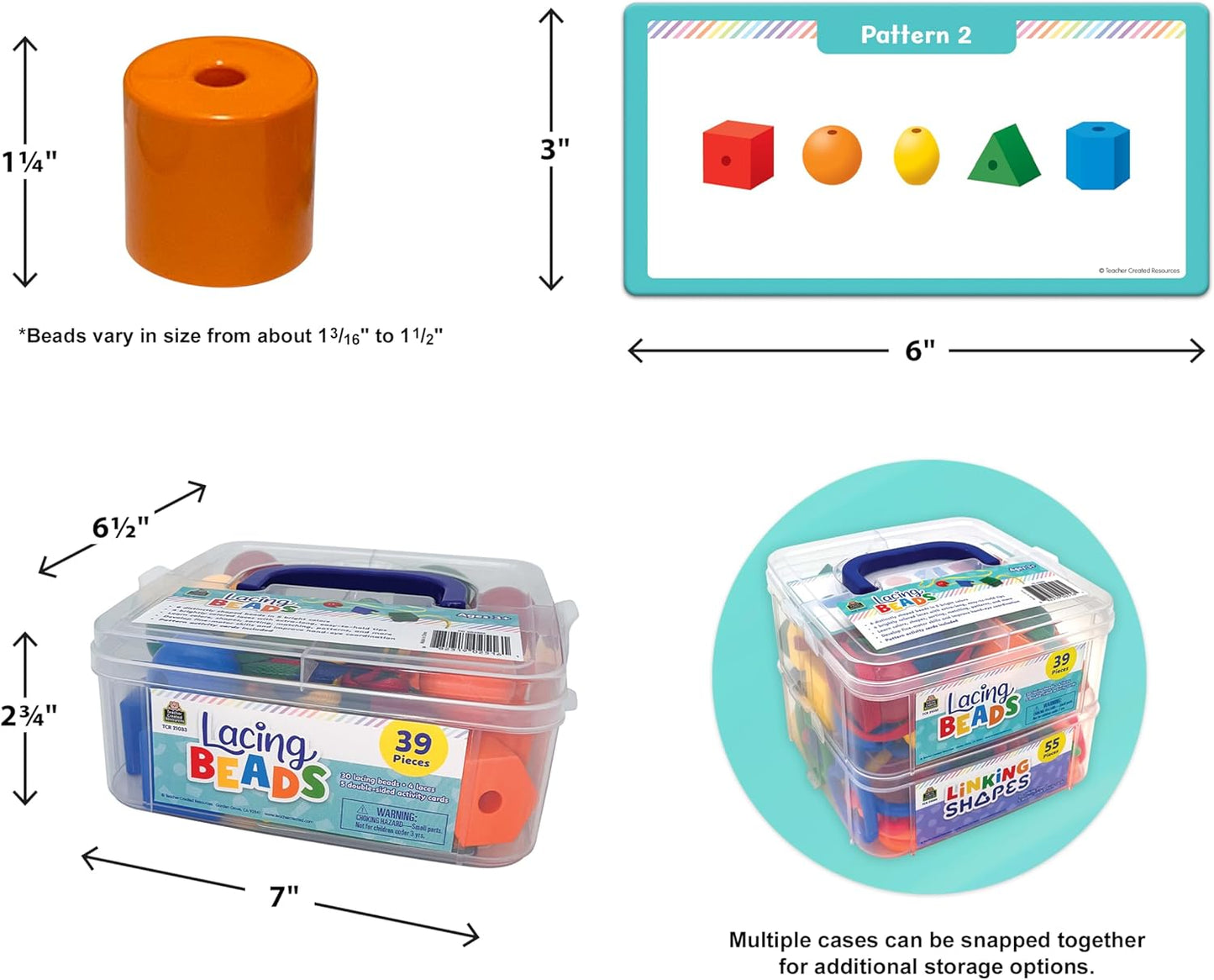 Teacher Created Resources Lacing Beads (TCR21033)