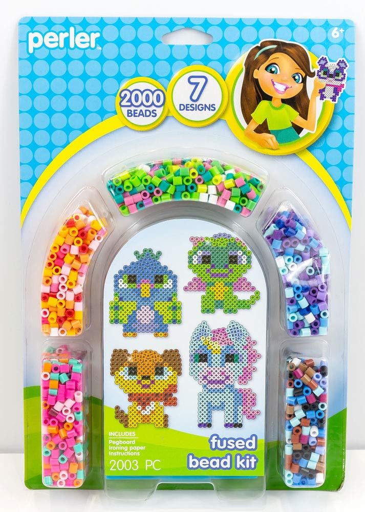 Perler Beads 'Geometric Shapes' Fuse Bead Activity Kit for Kids Crafts, 2004 pcs
