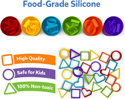 Skillmatics Silicone Rainbow Sorting Game - Learning & Educational Toy, Sorting, Counting & Sequencing Skills, Gift for Toddlers & Preschoolers Ages 3, 4, 5, 6