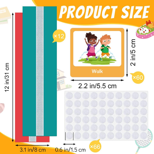 Visual Schedule Cards for Children Non-Verbal Communication Aids Colorful Daily Routine Planner Cards for Home, School, Therapy, DailyCards
