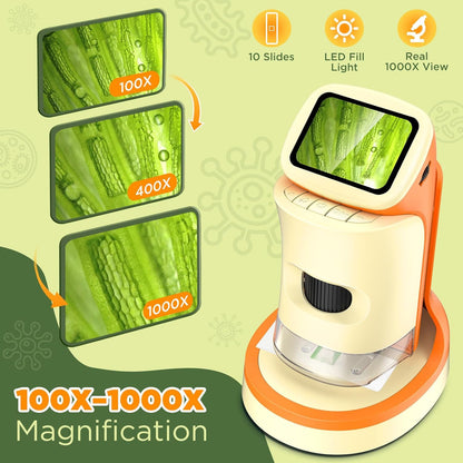 Microscope for Kids, 1000X 1080P Pocket Kids Microscope Handheld - [2026] Digital Mini Microscopes for Kids 8-12, STEM Toys Educational Science Kits for Kids 5-7, Ideal Birthday for Boys, Girls