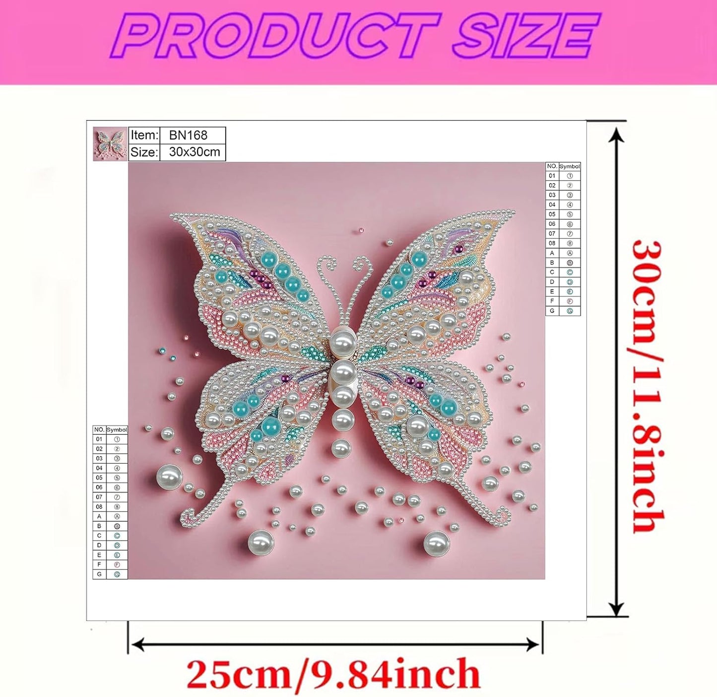 LAKEQUILL Royal Blue Butterfly Special Shaped 5D DIY Partial Drill Home Diamond Art Kit (Butterfly-4)