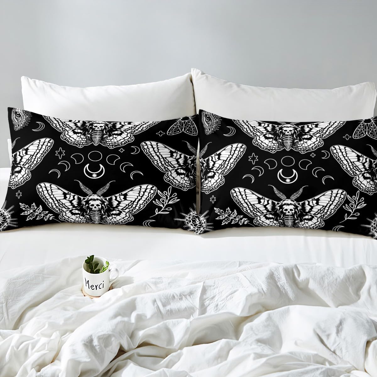 Manfei Musical Kids Fitted Sheet Full Size, MusicalGuitar Radio Drum Kit Headset Print Bedding Set 3pcs for Boys Girls, Rock Music Bed Cover with 2 Pillowcases, Soft Polyester Bedding, No Top Sheet