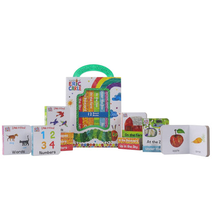 World of Eric Carle, My First Library 12 Board Book Set - First Words, Alphabet, Numbers, and More! Baby Books - PI Kids