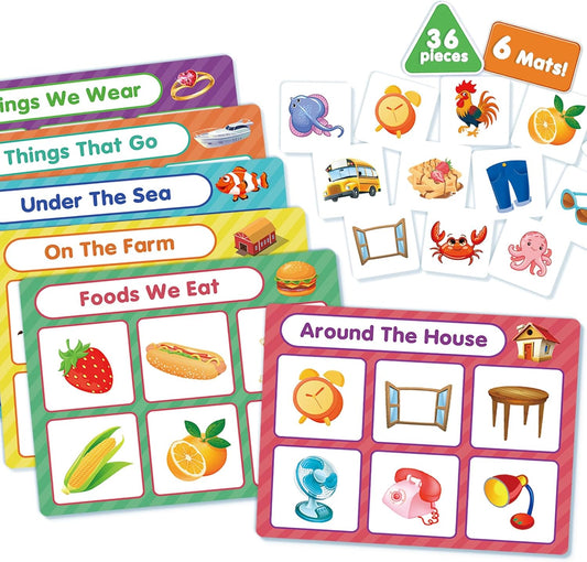 EAMAY Magnetic Color Sorting Set for Kids, Fridge Magnets for Toddlers 1-3, Preschool Circle Time Learning Center Activities, Matching Games Use on The Whiteboard