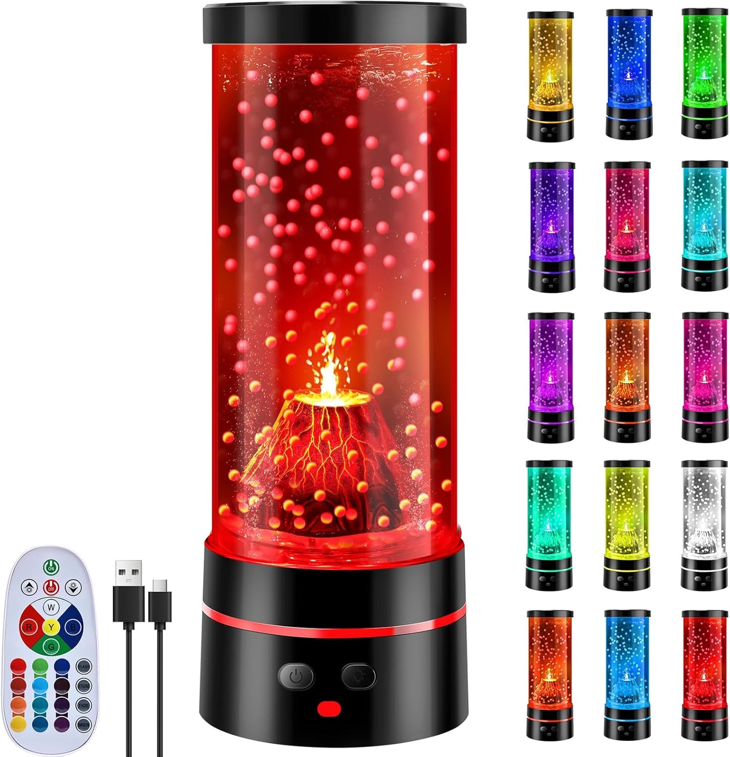 Volcano Lamp Science Kit, STEM Volcano Eruption Educational Kids Night Light USB/Battery Power, Christmas Gifts for Kids Adults,Leak-Proof Relaxing Sensory Light for Home Bedroom Decor (Gift Ready)
